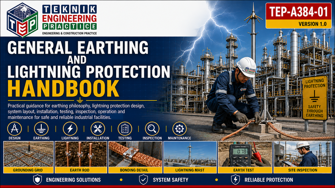 Thumbnail for TEP-A384-01 – General Earthing and Lightning Protection Handbook – Version 1.0
